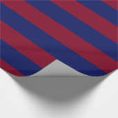 Papier Cadeau Bourgogne, Motif Navy Blue XL Stripes V (Coin)