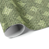 Papier Cadeau Bourse de Noël verte (Coin rond)