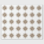 Papier Cadeau Boussole ancienne (Plat)