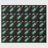 Papier Cadeau Bouteille de bière amusante Fête de Noël (Plat)