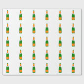 Papier Cadeau Bouteille de champagne (Plat)
