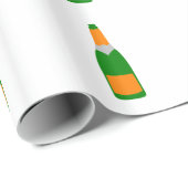 Papier Cadeau Bouteille de champagne (Coin rond)