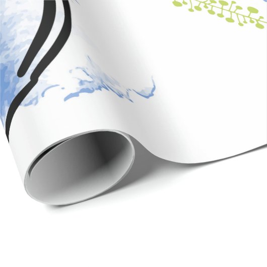 Papier Cadeau Bouteille de parfum motif sans soudure et texte aq (Coin rond)