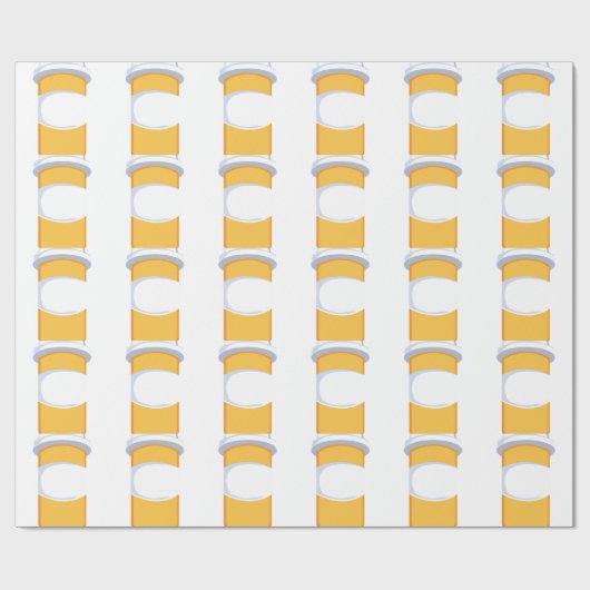 Papier Cadeau Bouteille de pilule (Plat)