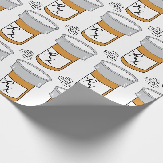 Papier Cadeau Bouteille de pilules (Coin)