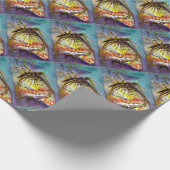 PAPIER CADEAU BOUTEILLE MAGIQUE EN BLEU (Coin)