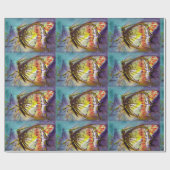 PAPIER CADEAU BOUTEILLE MAGIQUE EN BLEU (Plat)