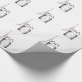 Papier Cadeau Bouteille Parfum avec tour Eiffel et corde (Coin)