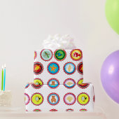 Papier Cadeau Bouteille Tropicale Casquettes Design Océan et Fau