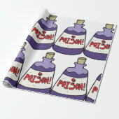 Papier Cadeau Bouteille Violette De Poison (Déroulé)