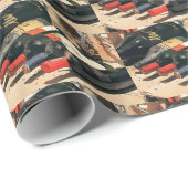 Papier Cadeau Bouteilles à vin Enveloppement cadeau (Coin rond)