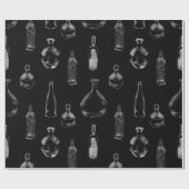 Papier Cadeau Bouteilles d'alcool assorties  (Plat)