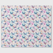 Papier Cadeau Bouteilles d'aquarelle : Beauté débordante (Plat)