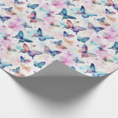 Papier Cadeau Bouteilles d'aquarelle : Beauté débordante (Coin)