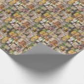 Papier Cadeau Bouteilles de boisson vibrantes Collage (Coin)