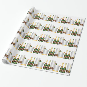 Papier Cadeau bouteilles de champagne
