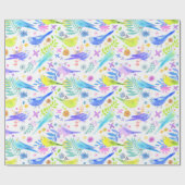 Papier Cadeau Bouteilles en Aquarelle Whimsical (Plat)