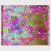 PAPIER CADEAU BOUTEILLES EN OR TURQUOISE BLEU PURPLE SPARKLES (Plat)