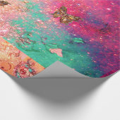 PAPIER CADEAU BOUTEILLES EN ROSE SPARKLES-MAGIQUE PLANTE BOUTTER (Coin)