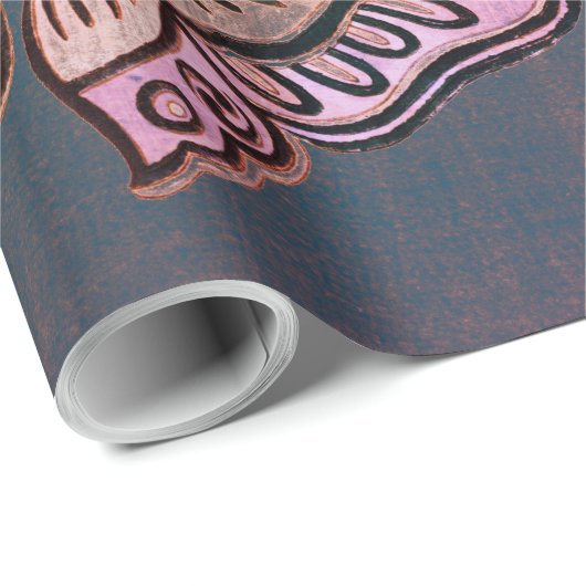 Papier Cadeau BOUTEILLES ET BLEUS EN Papier (Coin rond)