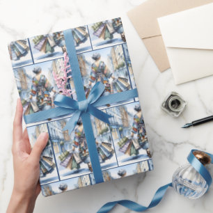 Papier Cadeau Boutique Femme Aquarelle Avec Sacs