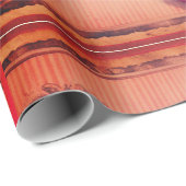 Papier Cadeau Bouton à lèvres rétro (Coin rond)