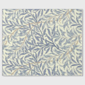 Papier Cadeau Bouton bleu saule (par William Morris) (Plat)