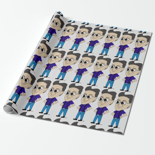 Papier Cadeau bouton chibi (Déroulé)