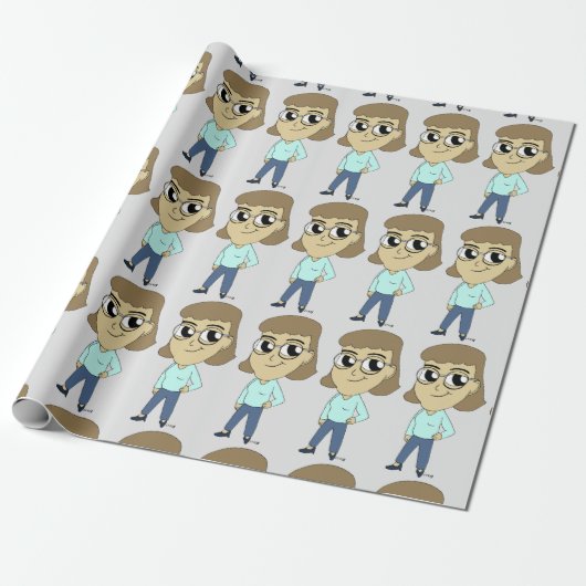 Papier Cadeau bouton chibi (Déroulé)