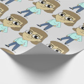 Papier Cadeau bouton chibi (Coin)
