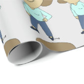 Papier Cadeau bouton chibi (Coin rond)