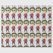 Papier Cadeau bouton chibi (Plat)