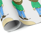 Papier Cadeau bouton chibi (Coin rond)