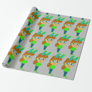 Papier Cadeau bouton chibi bunnygirl