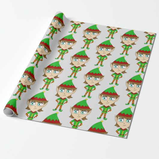 Papier Cadeau bouton elf chibi (Déroulé)