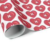 Papier Cadeau Boutons d'amour (Coin rond)