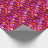 Papier Cadeau Boutons de bonbons rose (Coin)