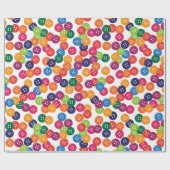 Papier Cadeau Boutons de couleur de base (Plat)