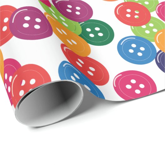 Papier Cadeau Boutons de couleur de base (Coin rond)