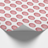 Papier Cadeau Boutons de couture roses mignons (Coin)