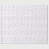 Papier Cadeau Boutons de tulipe bleu rouge (Plat)