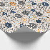 Papier Cadeau Boutons des notes de couture (Coin)