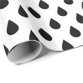 Papier Cadeau Boutons Noir Et Blanc (Coin rond)