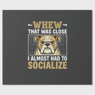Papier Cadeau Bouvier anglais drôle Sociabiliser Chien