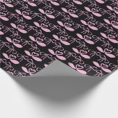 Papier Cadeau Bow Coquette rose et noir (Coin)
