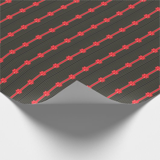 Papier Cadeau Bow noir et rouge (Coin)