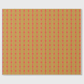 Papier Cadeau Bow or et rouge (Plat)