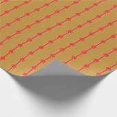 Papier Cadeau Bow or et rouge (Coin)