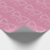 Papier Cadeau Bow rose minimaliste (Coin)