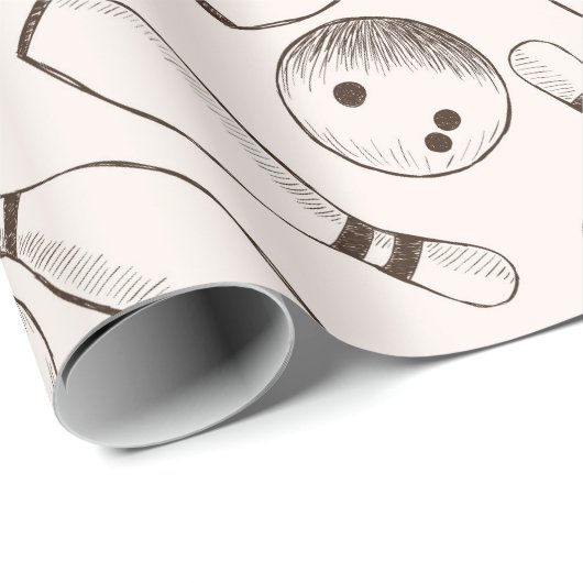 Papier Cadeau Bowling (Coin rond)